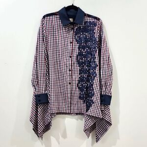 Antonio Marras Check Embellished Shirt (SZ 40)